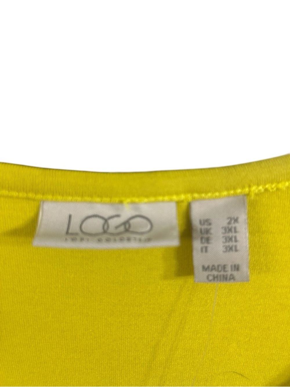 NWT LOGO by Lori Goldstein Lime Eyelet-Hem Short Sleeve Tunic - Picture 5 of 6